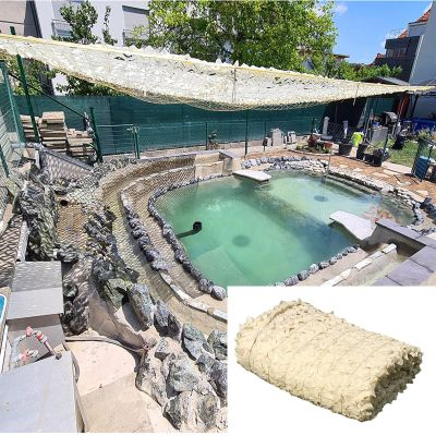 LTSRLL Camouflage Net Sunscreen Camo Netting with Mesh Backing, Army Blinds Nets with Strong Ropes for Military Training Sunshade Wild Photography and Party Decoration(Size:10x10m/32.8x32.8ft)