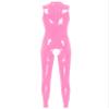YiZYiF Womens Latex Jumpsuit Sleeveless Hollowing Out One Piece Outfits Bodycon Party Club Rompers Pink 3X-Large view 3