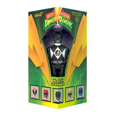 Super7 Mighty Morphin Power Rangers Black Ranger - 3.75" Power Rangers Action Figure in Special Edition Packaging