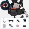 DEYACE Chest Bag For Men, Tactical Inspired Sports Utility Chest Pack, EDC Pouch Bag With Built-In Phone Holder for Workouts, Running, Cycling, Black view 2
