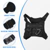 DEYACE Chest Bag For Men, Tactical Inspired Sports Utility Chest Pack, EDC Pouch Bag With Built-In Phone Holder for Workouts, Running, Cycling, Black view 3