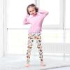 Aflyko Girls' Leggings Rooster Hen Chicken Watercolor Kids Workout Pants Dance Tights 4-10T view 2