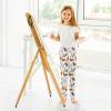 Aflyko Girls' Leggings Rooster Hen Chicken Watercolor Kids Workout Pants Dance Tights 4-10T view 4