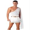 dPois Mens Ancient Greek Roman Halloween Cosplay Costume Mr Toga Theme Party One Shoulder Fancy Dress White XX-Large view 2