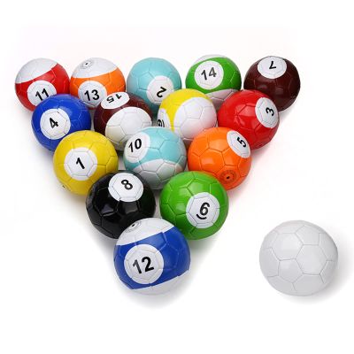 NENAGGE 16Pcs Inflatable Billiards Football Snooker Balls Footpool Table Games Leather Football Pool Kick Billiards Set, Adult Sports Recreation Game Backyard Rooms Outdoor Game Entertainment,7.1inch