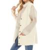 Hyipels Women's Sweater Vest,Sleevelsee Cardigan Button Cable Loose Long V Neck Pockets Knit Outwear Top S~XL view 3