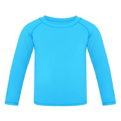 Auranso Boys Rash Guard Swim Shirt UPF 50+ Long Sleeve Sun Protection Quick Dry Shirt Blue 10-11Years