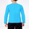 Auranso Boys Rash Guard Swim Shirt UPF 50+ Long Sleeve Sun Protection Quick Dry Shirt Blue 10-11Years view 2