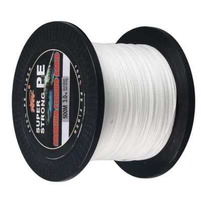 Braid Fishing Line 12 Strands - Braided Fish Line 100-1000m 109-1093 Yards, Power PE Fishing Wire Abrasion Resistant, Zero Stretch, High Sensitivity, Smaller Diameter,White-33LB/0.16mm-547yds