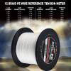 Braid Fishing Line 12 Strands - Braided Fish Line 100-1000m 109-1093 Yards, Power PE Fishing Wire Abrasion Resistant, Zero Stretch, High Sensitivity, Smaller Diameter,White-33LB/0.16mm-547yds view 2