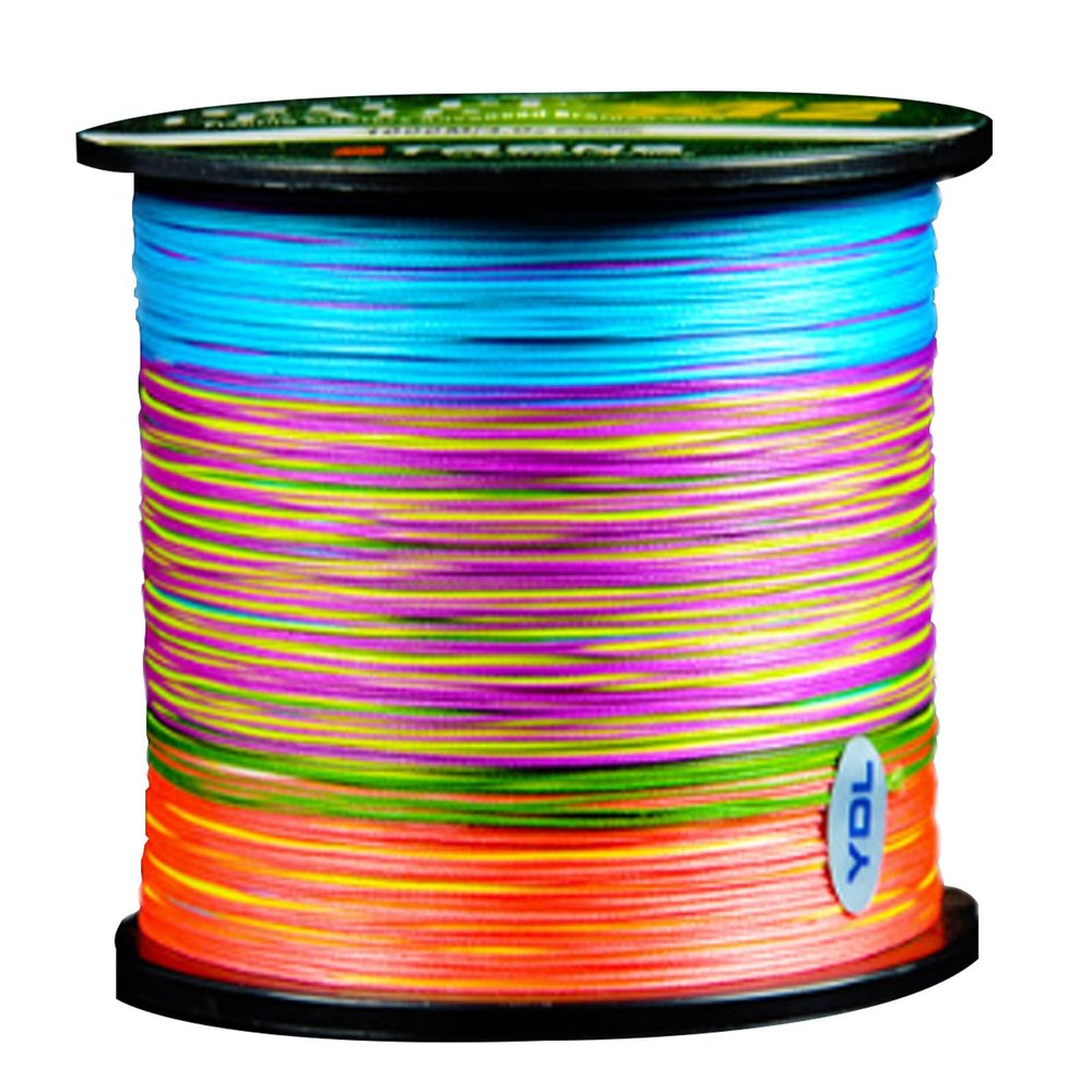 Braided Fishing Line 12 Strand, PE Braided Fishing Line 109/547/1093Yds High Abrasion Resistance, Zero Stretch, Heavy Duty, Super Durable, Extra Visibility,Rainbow-178LB/0.60mm-547yds