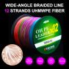 Braided Fishing Line 12 Strand, PE Braided Fishing Line 109/547/1093Yds High Abrasion Resistance, Zero Stretch, Heavy Duty, Super Durable, Extra Visibility,Rainbow-178LB/0.60mm-547yds view 4