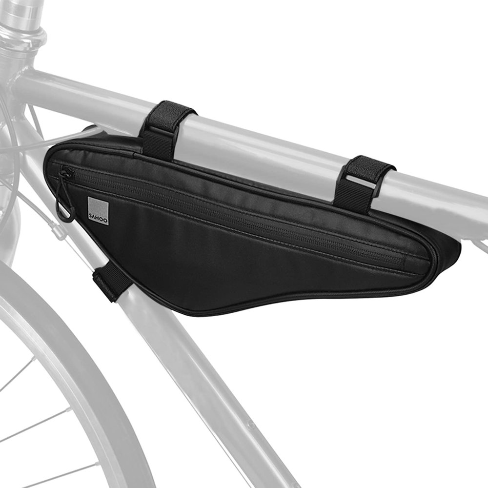 HUIOP Cycling Accessories, Bike Frame Bag Waterproof Bicycle Bag Bike Triangle Bag Bicycle Under Tube Bag Front Frame Bag Large Capacity Road Bike Pouch Storage Bag Cycling Accessories