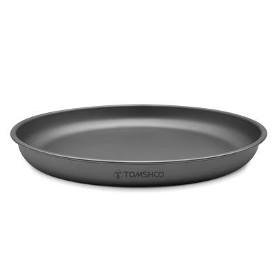 HUIOP Titanium pan, 1000ML/1500ML Lightweight Titanium Frying Pan Dinner Fruit Plate Pan Food Container for Outdoor Camping Hiking Backpacking Picnic BBQ