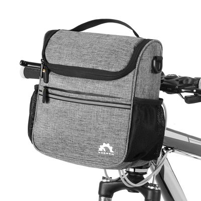 HUIOP bike handlebar bag, Waterproof Bike Handlebar Insulated Cooler Bag Front Bag Mountain Road Bicycle Cycling Handlebar Basket Bag Pannier Shoulder Bag