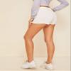 LITHYC Ribbed Mid-Rise Shorts (Color : White, Size : Medium) view 2