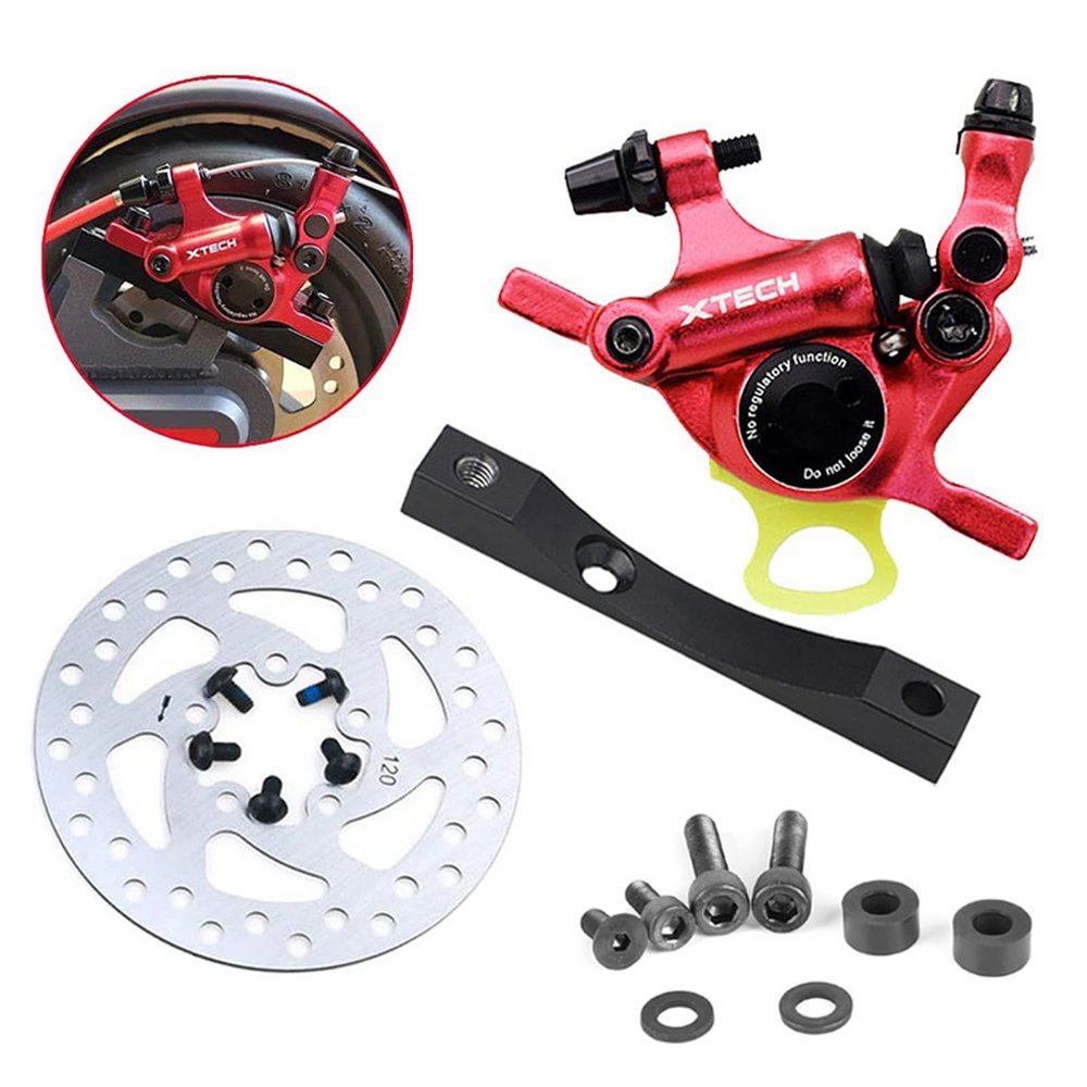 HUIOP disc Brake Caliper, Hydraulic Disc Brake Caliper with Adapter and 120mm Disc Rotor for M365 Pro Electric Scooter