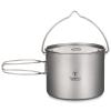 HUIOP Camping Pot, Titanium Pot 750ml/900ml/1100ml/1600ml/2000ml/2800ml Ultralight ing Pot with Lid and Foldable Handle Outdoor Camping Backpacking Cooking Picnic view 1