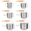 HUIOP Camping Pot, Titanium Pot 750ml/900ml/1100ml/1600ml/2000ml/2800ml Ultralight ing Pot with Lid and Foldable Handle Outdoor Camping Backpacking Cooking Picnic view 2
