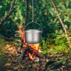 HUIOP Camping Pot, Titanium Pot 750ml/900ml/1100ml/1600ml/2000ml/2800ml Ultralight ing Pot with Lid and Foldable Handle Outdoor Camping Backpacking Cooking Picnic view 3