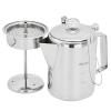 HUIOP Coffee Pot, 1.2L Outdoor 9 Cup Stainless Steel Percolator Coffee Pot Coffee Maker for Camping Home Kitchen