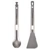 HUIOP Tongs, Serving Tongs Multi-Purpose BBQ Tongs with Spork and Serrated Spatula for Camping Hiking Picnic Cooking view 1