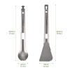 HUIOP Tongs, Serving Tongs Multi-Purpose BBQ Tongs with Spork and Serrated Spatula for Camping Hiking Picnic Cooking view 2