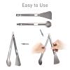HUIOP Tongs, Serving Tongs Multi-Purpose BBQ Tongs with Spork and Serrated Spatula for Camping Hiking Picnic Cooking view 3