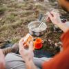 HUIOP Tongs, Serving Tongs Multi-Purpose BBQ Tongs with Spork and Serrated Spatula for Camping Hiking Picnic Cooking view 4