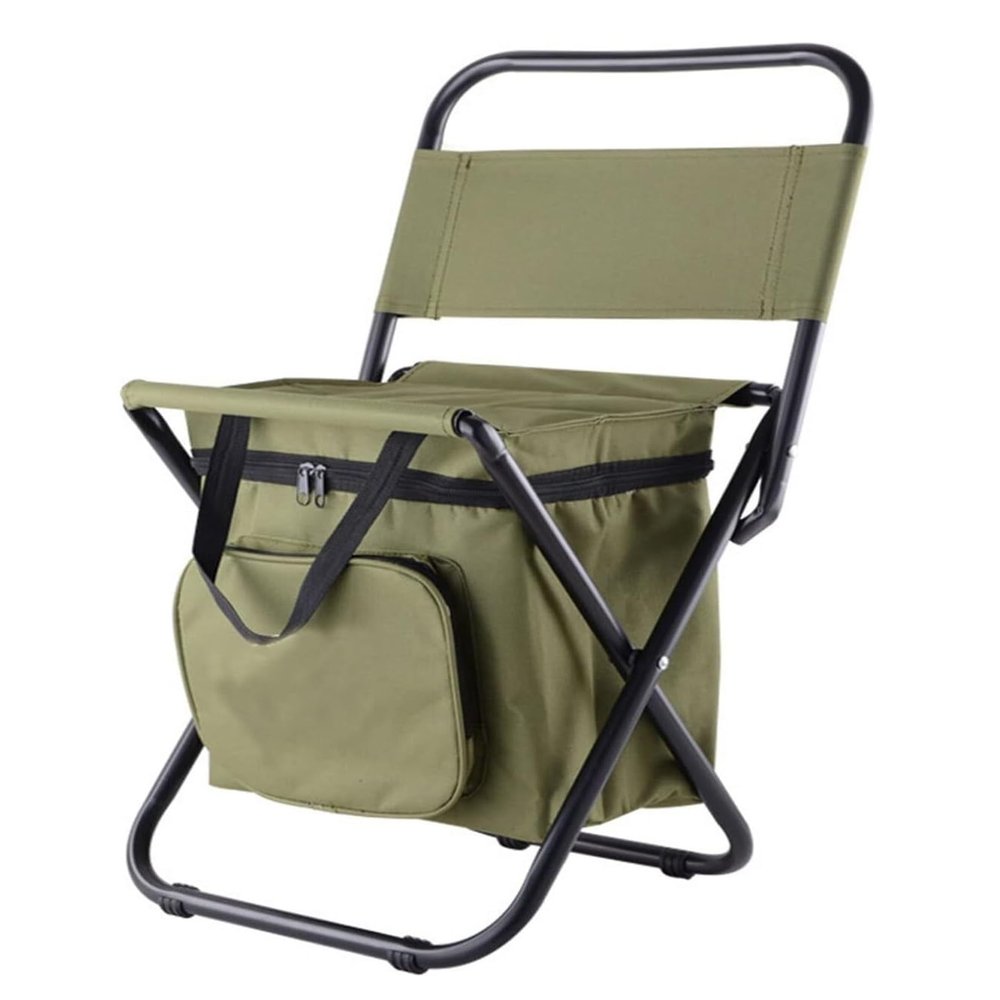 IRYZE Outdoor Chair Folding Camping Chair Outdoor Camping Chair Leisure Backrest Ice Bag Chair Portable Fishing Barbecue Insulation Folding Chair Camping Chair Foldable Chair