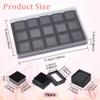 BENECREAT 15 Pack Gemstone Display Box Black Acrylic Diamond Display Case Jewelry Box with Clear Glass Window for Treat, Gems, Diamond, Gift Packing, 1.1x0.7inch view 2