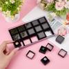 BENECREAT 15 Pack Gemstone Display Box Black Acrylic Diamond Display Case Jewelry Box with Clear Glass Window for Treat, Gems, Diamond, Gift Packing, 1.1x0.7inch view 3