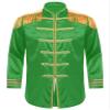 Lejafay Men's Steampunk Military Drummer Parade Jacket Tassel Halloween SGT Sergeant Pepper Costume Green X-Large view 3