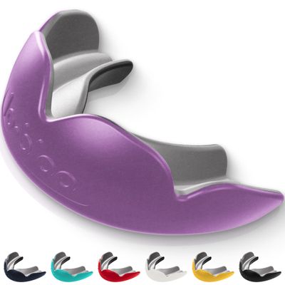 lobloo PRO-FIT Sports Mouthguard Ultra Slim 1mm | Dentist-Level Protection | Precision Vacuum-Fit | Oxygen Performance | MMA, Boxing, Football, Basketball. (Large +14yrs, Purple)