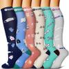 6 Pack Copper Compression Socks for Women and Men Circulation-Best Support for Medical,Running,Nursing,Athletic view 1
