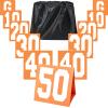 Liliful 11 Pcs Football Yard Markers High Visibility Field Yard Line Markers 12.5 Inch Portable Weighted Yardage Marking with Carry Bag for Sports Game Training (G,10,20,30,40,50,Orange) view 1