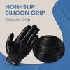 BIRDIE-X Golf Gloves with Silicon Grip Left X-Large 24~26cm, 9.4~10.2 in (Black) view 3