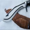 EGKH 12-Inch Heavy Duty Fixed Blade Knife-Carbon Steel Blades-Custom made Bus craft khukuri with Utility Knife-Full Tang,Multi-purpose Tool view 3