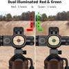 MidTen 2.5-10x40 Red Green Illuminated Mil-dot Scope with Red/Green Laser Combo - Green Lens Color & Mounts view 2
