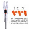 LEANPRO 6Pack Lighted Nocks for Arrows .204".233".244".246" Inside Diameter Lighted (X Lighted Nocks with ON/Off Switch, Red) view 2