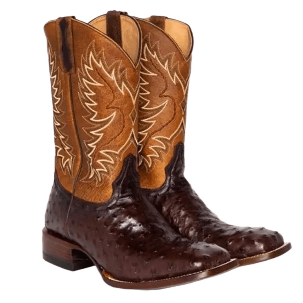 Ladmiple Boots For Women Fashion Knee High Women's Embroidered Western Cowboy Boots Knee High Stitching Almond Medium Heel Chunky Heel Pointed Toe Fashion Retro Classic Boot Pull-On