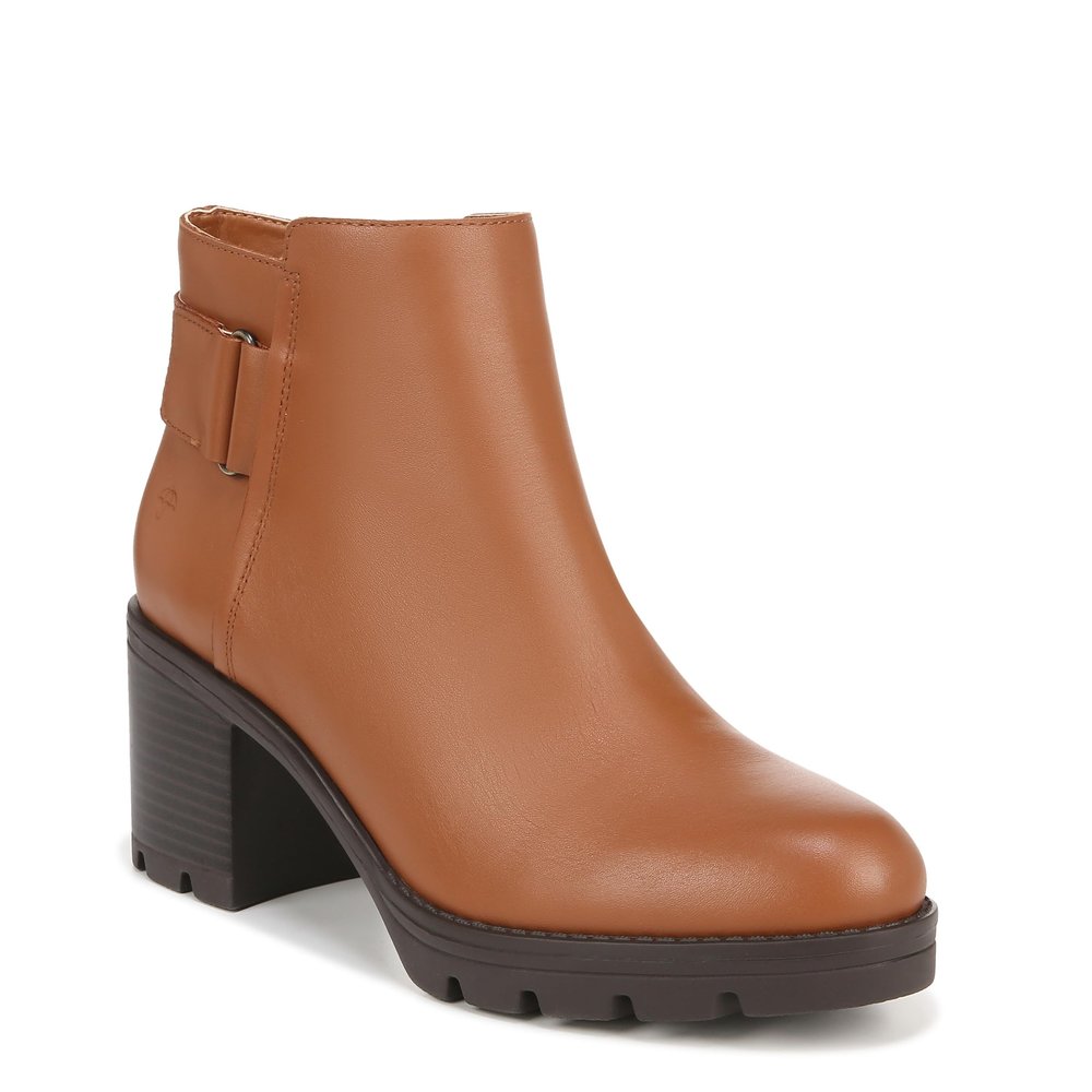 Naturalizer Womens Veeda Water Resistant Booties Cider Leather Brown 11 M