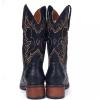 Ladmiple Cowboy Boots For Women Square Toe Red Women's Cowboy Boots Knee High Seam Mid Heel Block Heel Almond Pointed Toe Fashion Classic Cowgirl Boots Slip-On view 3