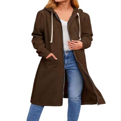 Akivide Women Oversized Zip Up Long Sweatshirt Jacket Winter Fall Long Sleeve Hoodies Coat Cardigan Outfits with Pocket