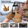 Vislivin Visivin Winter Gloves for Women Touch Screen Warm Fleece Lined Gloves Brown XL view 4