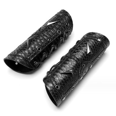 Adults Faux Leather Arm Guards Medieval Belt Leather Buckle Bracers Leather Armband Pair Gauntlet Wristband Wrist Armor Archery Bracers for Men Women Arm Bracers Arm Gauntlets Viking Arm Armor Cuff