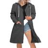 Akivide Women Oversized Zip Up Long Sweatshirt Jacket Winter Fall Long Sleeve Hoodies Coat Cardigan Outfits with Pocket view 1