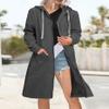 Akivide Women Oversized Zip Up Long Sweatshirt Jacket Winter Fall Long Sleeve Hoodies Coat Cardigan Outfits with Pocket view 2