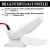 Landhoow 2 Pcs Automatic Boat Bilge Pump Float Switch, 12v 24v 32v Bilge Float Switch Moisture Tight Seals for Automatic Electric Water Pump Accessories Ignition Protected (White) view 3