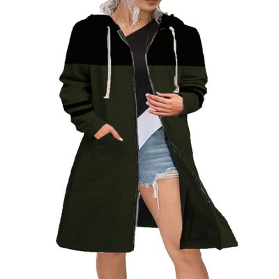 Akivide Women Oversized Zip Up Long Sweatshirt Jacket Winter Fall Long Sleeve Hoodies Coat Cardigan Outfits with Pocket